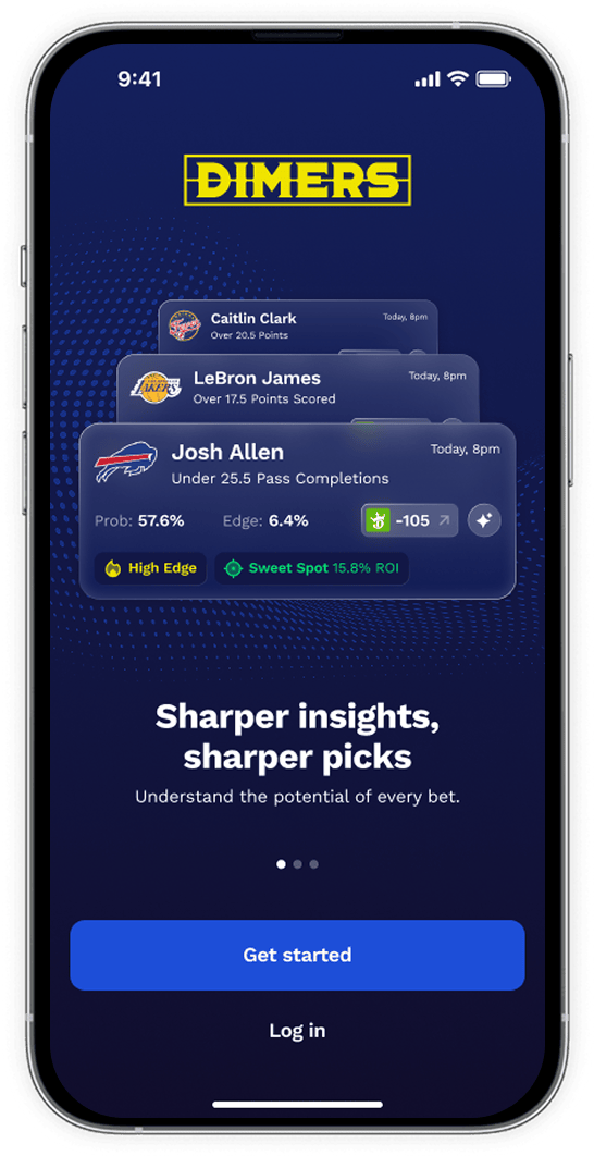 Screenshot of Dimers app on mobile login screen